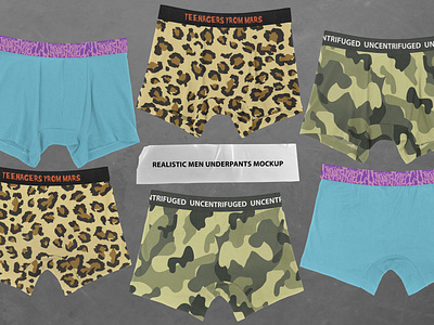 Realistic Men Underpants Mockup