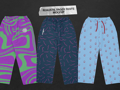 Realistic Baggy Pants Mockups