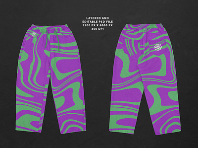 Realistic Baggy Pants Mockups apparel artwork branding design graphic design mockup realistic template