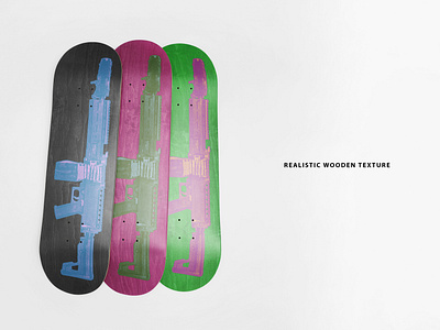 Realistic Skateboard Deck Mockup 8