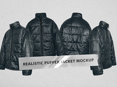 Realistic Puffer Jacket Mockup