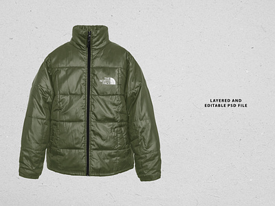 Realistic Puffer Jacket Mockup