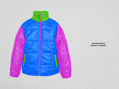 Realistic Puffer Jacket Mockup