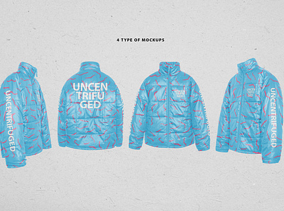 Realistic Puffer Jacket Mockup apparel artwork branding design graphic design mockup puffer template