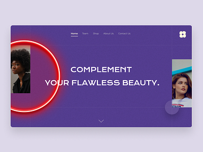 Fashion Website Landing Page Design