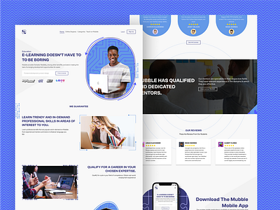 Mubble E-learning Website Landing Page