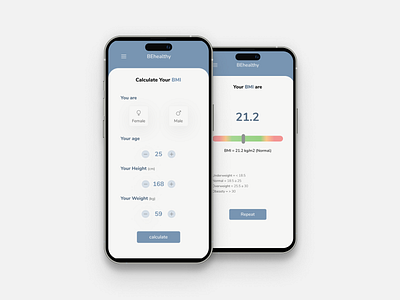 Daily UI #004 - Calculator app bmi calculator dailyui design mobile ui ux uxui