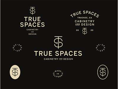 True Spaces branding design lockup logo logotype type typography