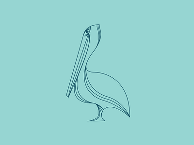 Pelican icon illustration logo symbol