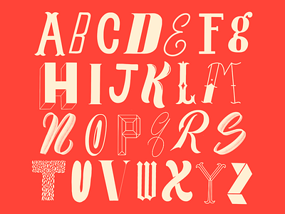 Lettered Alphabet alphabet hand lettering lettering letters type typography