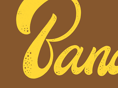Banana Type banana closeup illustration lettering script type typography yellow