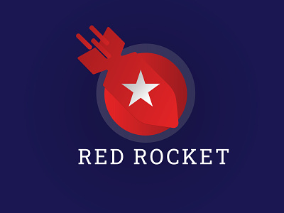 Red Rocket Logo branding graphic design logo ui
