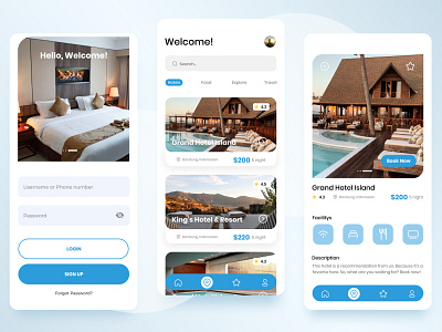 Hotel Booking Mobile App - UI Design