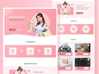 Web Design Online Shop - UI Design