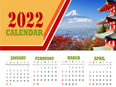 Creative Calendar Template Design 2022 2022 business calendar calendar template creative design graphic design hospitals illustration october offices