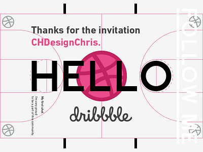 Hello Dribbble debut first shot hello dribbble shot typography