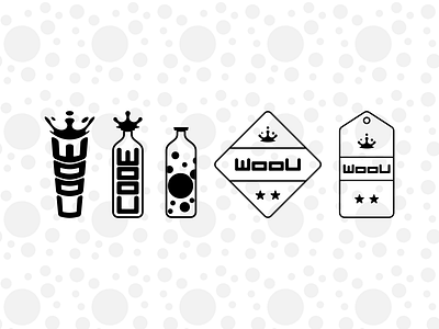 Woou Badge brand identity branding fashion brand logo mark symbol typography