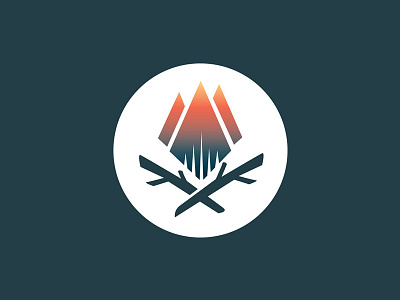 Piltdown Outdoor Co Logo brand fayetteville fire identity logo logo design mountains outdoor piltdown