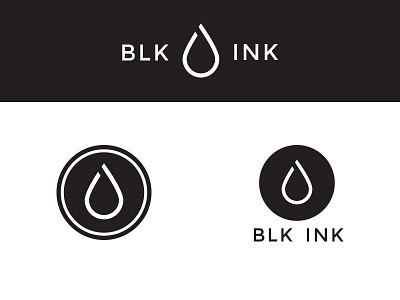 Blk Ink Logo black black ink blk ink brand branding logo logo design