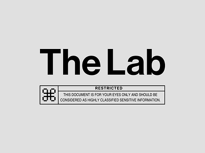 The Lab brand branding contemporary logo minimal typography wordmark