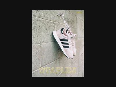 Staples adidas after effects black branding brutalist contemporary design fashion layout design layouts magazine minimal print sneakers typography white