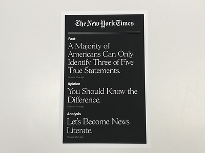 New York Times - News Literacy