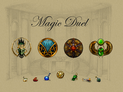 Magic Duel - game graphics design game graphic design illustration logo mmorpg ux