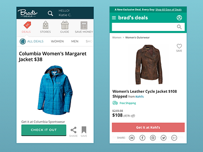 Brad's Deals mobile web product page exploration
