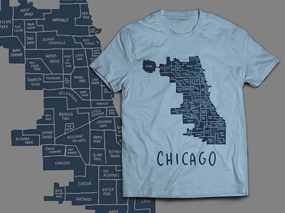 Chicago Neighborhoods tee chicago illustration neighborhoods neural network t shirt