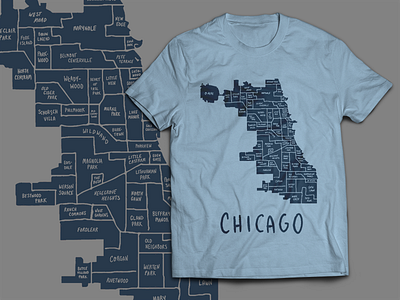 Chicago Neighborhoods tee