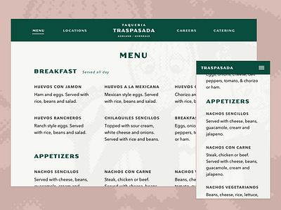 Daily UI #043 - Menu daily ui menu restaurant