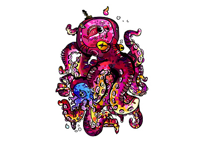 Octopus app branding design icon illustration logo octopus typography ui ux vector