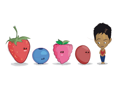 The Berry Family berry blueberry cartoon cranberry fruit halle berry illustration raspberry strawberry vector