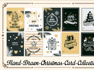 Hand-Drawn-Christmas-Card-Collection bundle new year digital