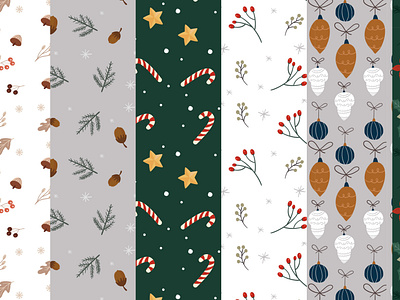 hand-drawn-christmas-pattern-collection bundle new year digital