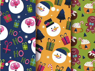 hand-drawn-christmas-pattern-collection (1) bundle new year digital