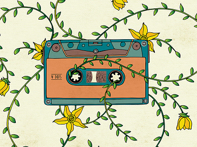 Cassette Illustration cassette drawing hand drawn hand drawn illustration music