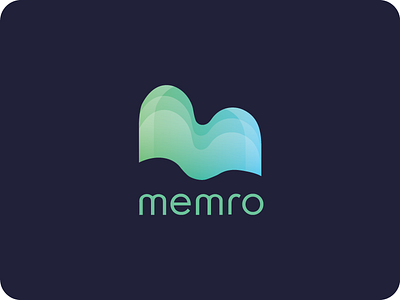 Memro Logo app logo digital logo gradient gradient design logo logo design m m logo memories modern logo tech logo