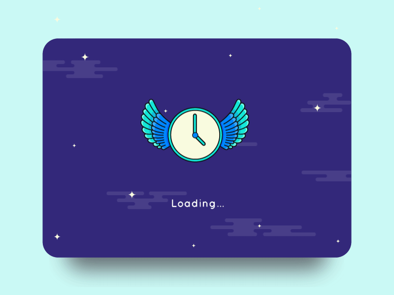 Time Flies bar fly gif interface loading processing progress time user wing