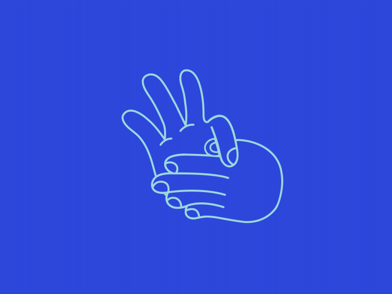 Magic Trick animation blue fingers gif hands icon illustration magic outline trick