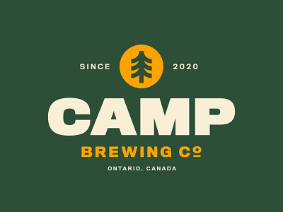Camp Brewing Co. Logo Design adventure badge beer beer branding branding camping design logo modern outdoors typography vector