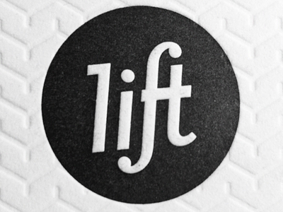 Lift Mark business cards letterpress lift logo