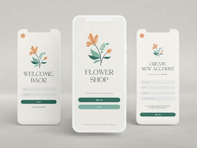 Flower Shop app branding design graphic design mobile app mobile app design mobile app design mockups mobile app mockup ui ux