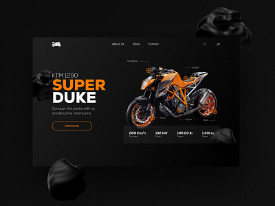 KTM 1290 SUPER DUKE WEBSITE DESIGN