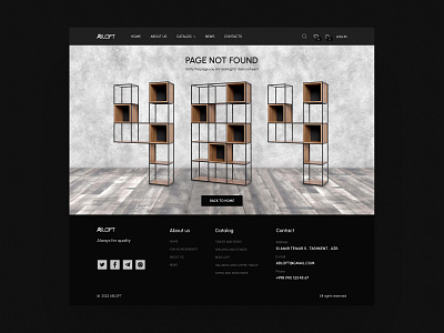 ABLOFT - loft style furniture website design 404 loft loft furniture ui uxui website website design