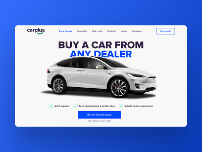 Carplus car carplus landing page ui ux website website design