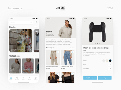 E-commerce ecommerce ios jetup mobile app template ui ux