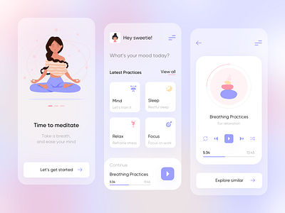 Meditation - Mobile App Concept