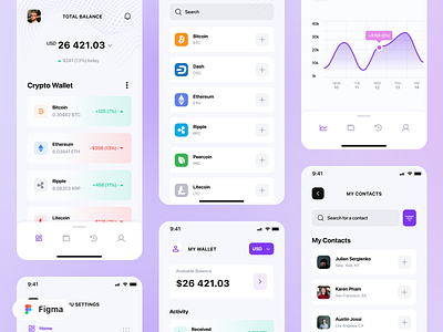 Cryptocurrency App app bitcoin bitcoin wallet crypro wallet cryprocurrency crypto crypto exchange cryptocurrency app investment investment app jetup loans mobile app ui ux