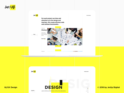 JetUp Digital design desktop fashion home jetup landingpage services ui ux website